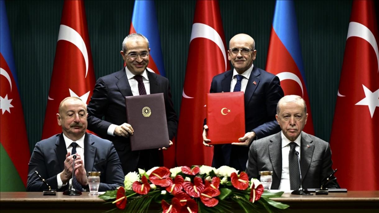 مصاحبه مطبوعاتی اردوغان و علی‌اف و امضای قراردادهای همکاری