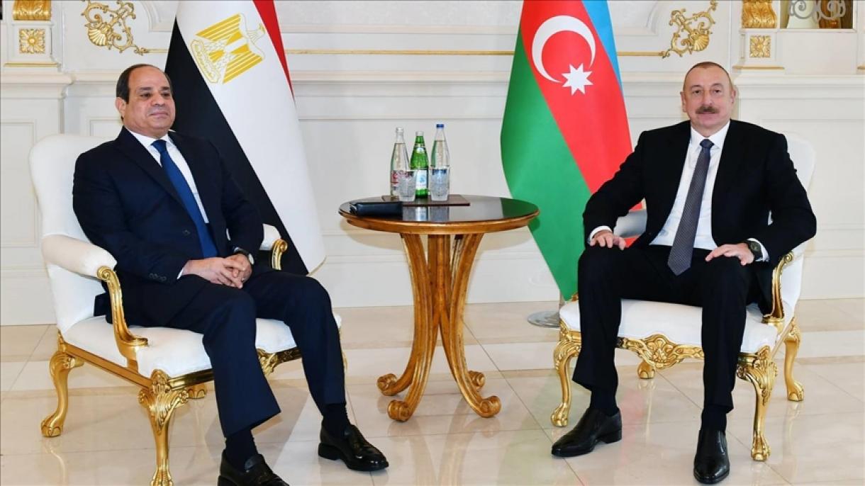 دیدار روسای جمهور مصر و آذربایجان در باکو