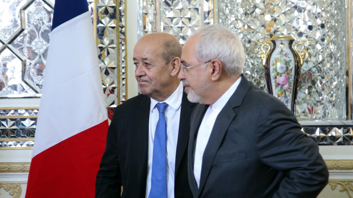 دیدار وزیر امورخارجه فرانسه با همتای ایرانی خود در تهران