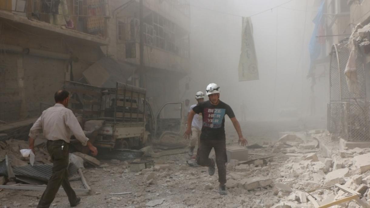 叙利亚反对派控制区遭空袭 32位平民丧生