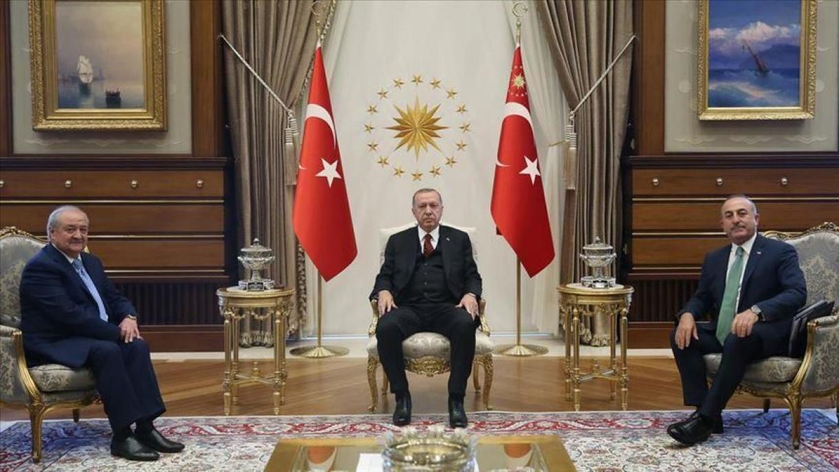 دیدار اردوغان با وزیر خارجه اوزبیکستان