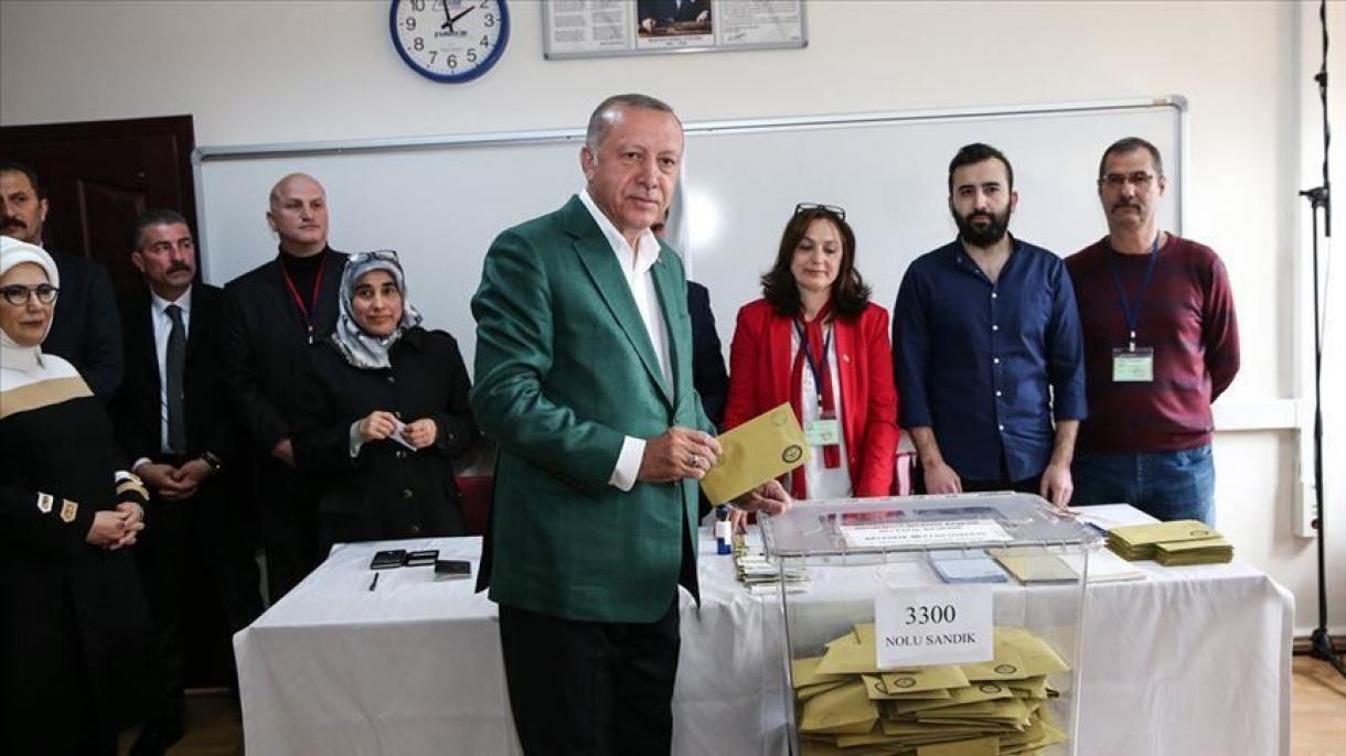 شرکت رئیس‌جمهور اردوغان در انتخابات امروز ترکیه