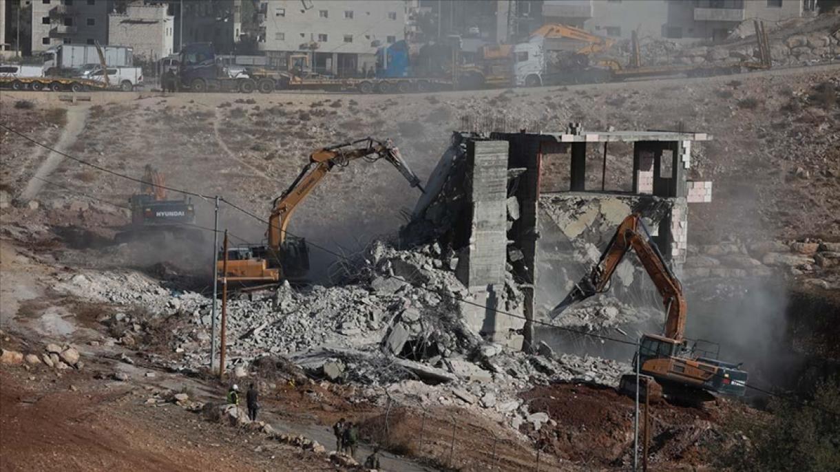 تخریب خانه یک فلسطینی توسط نظامیان اسرائیل