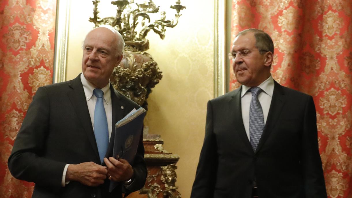 دیدار وزیر امور خارجه روسیه با نماینده ویژه سازمان ملل در امور سوریه
