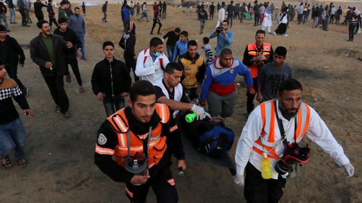"عظیم واپسی مارچ" اسراَئیلی فوجیوں نے 30 فلسطینیوں کو زخمی کردیا
