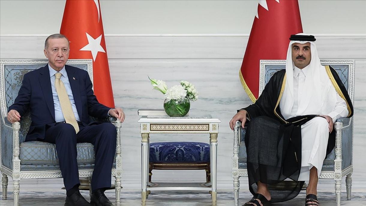 Президент Эрдоган Дохада Аль Тани менен жолугушту