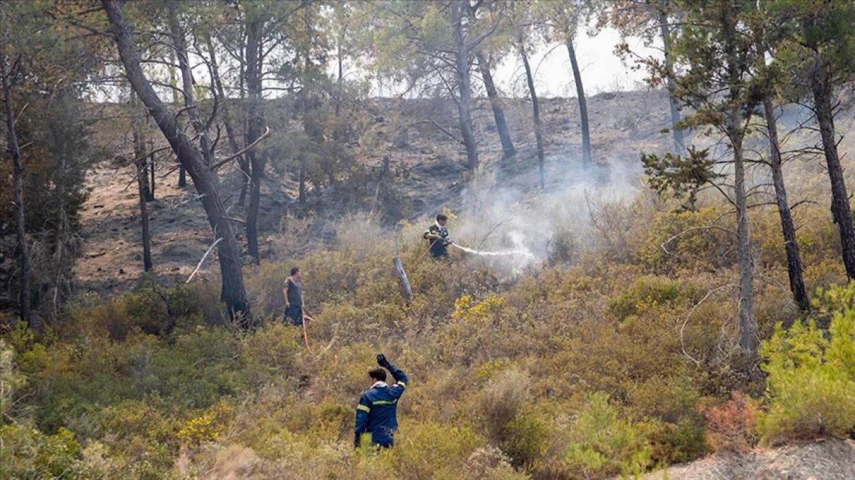 Горският пожар на гръцкия остров Хиос е почти овладян