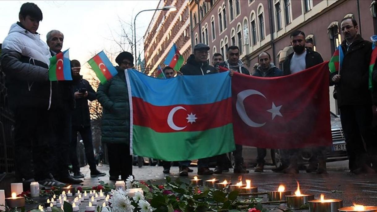 گرامیداشت یاد شهدای آذربایجانی در استکهلم
