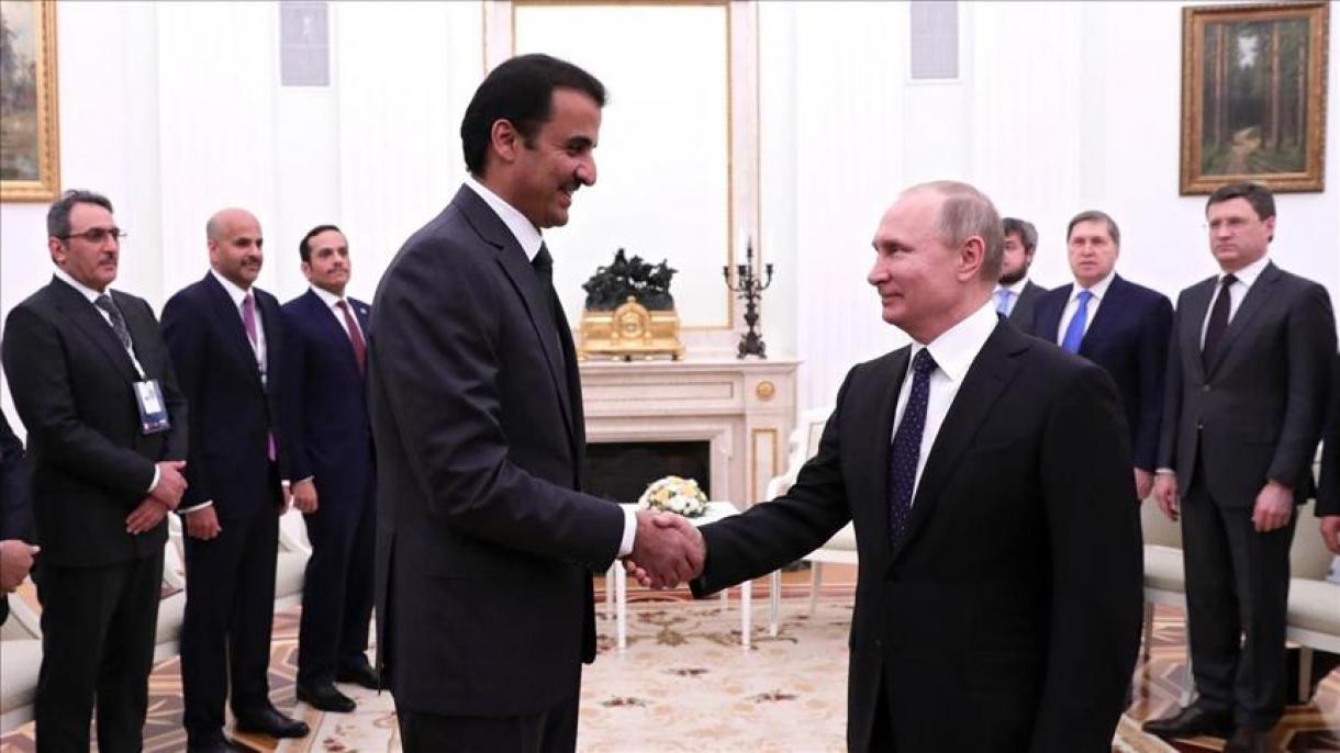 امیر قطر با پوتین در مسکو دیدار کرد
