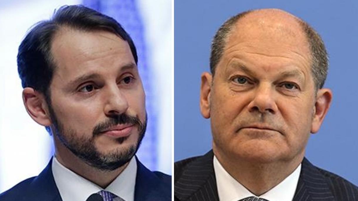 Berat Albayrak, Germaniya Moliya vaziri Olaf Scholz bilan telefon orqali ko'rishdi