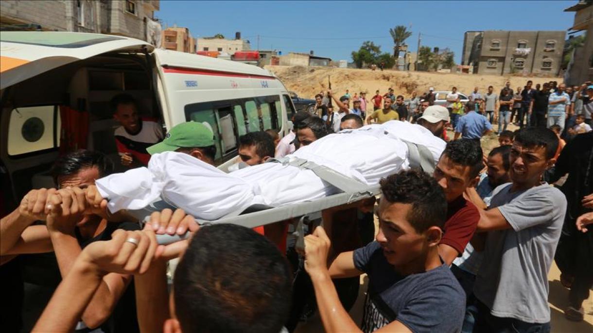 تشییع پیکر سه شهید فلسطینی در غزه