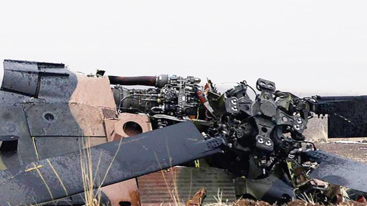 سقوط یک فروند هلیکوپترنظامی درولایت صلاح‌الدین عراق