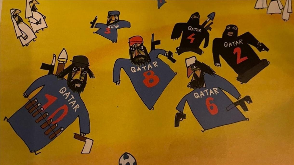 Egy francia újság terroristaként ábrázolta a katari labdarúgó-válogatottat