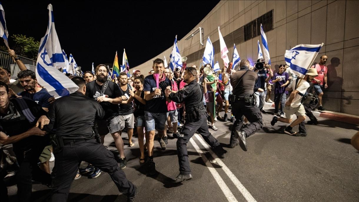 以色列昨天反政府全国抗议活动持续一整天