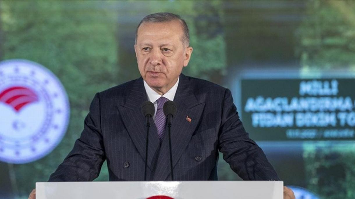 Президент Ердоған көшет отырғызу рәсіміне қатысты