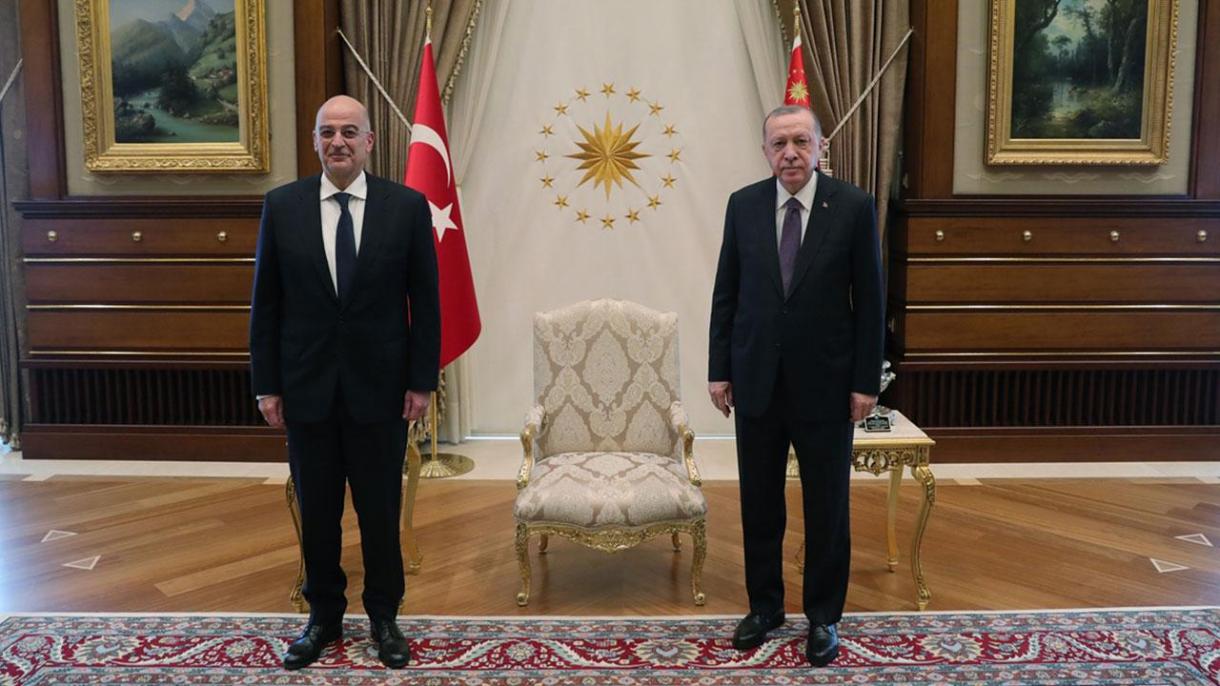 Prezident Erdogan, Gresiýanyň Daşary Işler Ministri Dendiasy Kabul Etdi