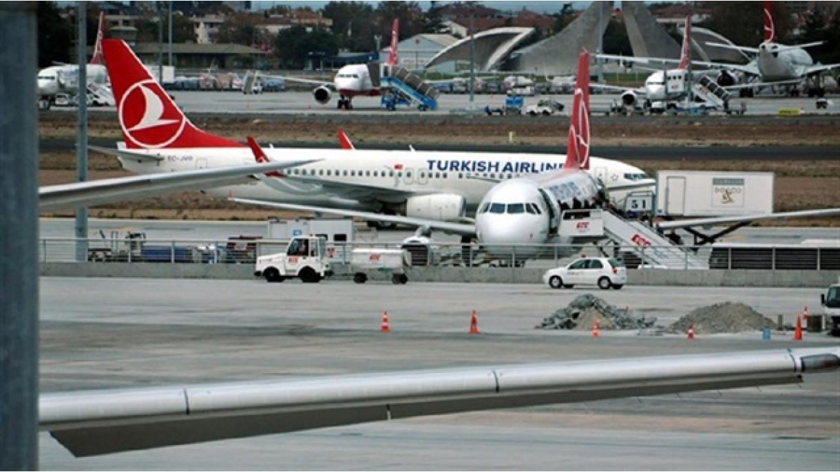 Quase 45 milhões de passageiros voaram pela Turkish Airlines entre janeiro e agosto de 2017