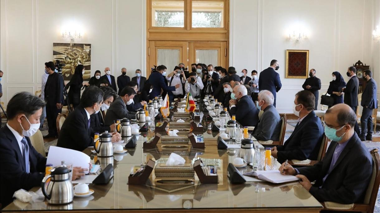 دیدار و گفتگوی وزرای خارجه ژاپن و ایران در تهران