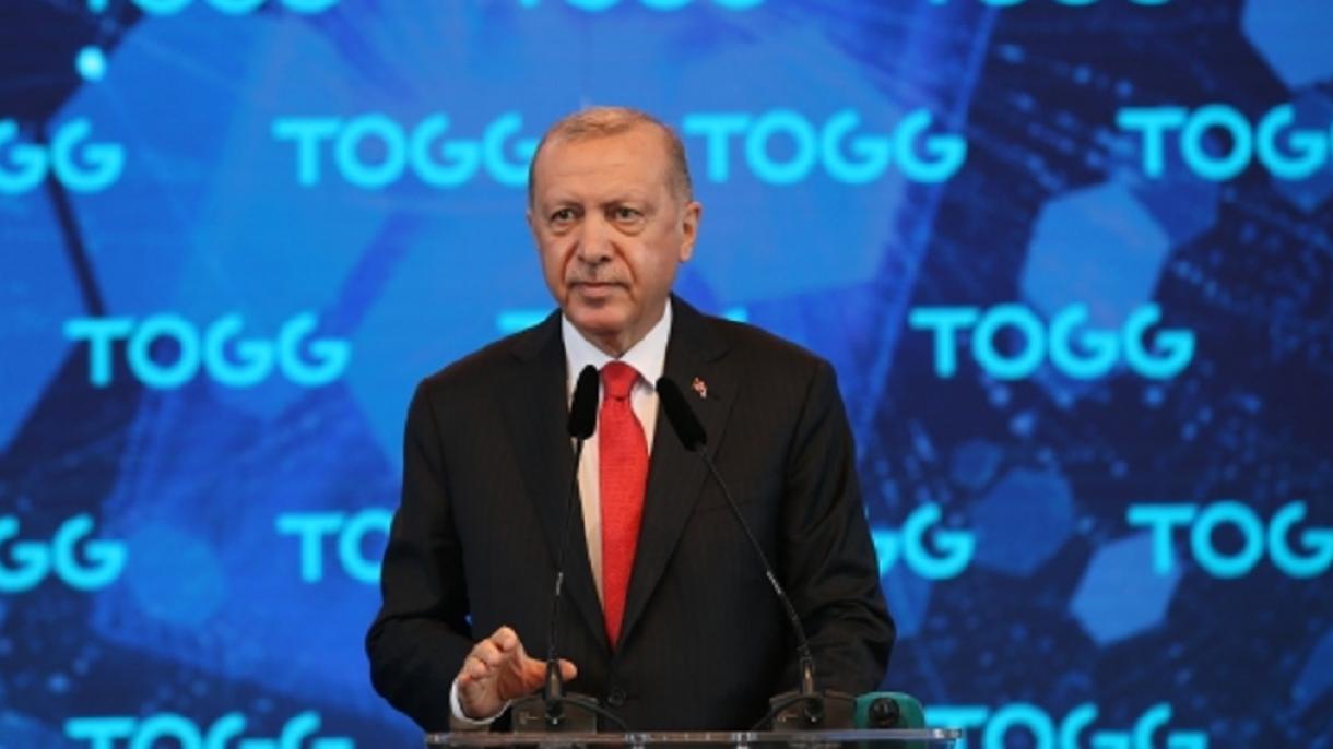 رئیس جمهور اردوغان در مراسم تهداب گذاری فابریکه موتر سازی سخنرانی کرد