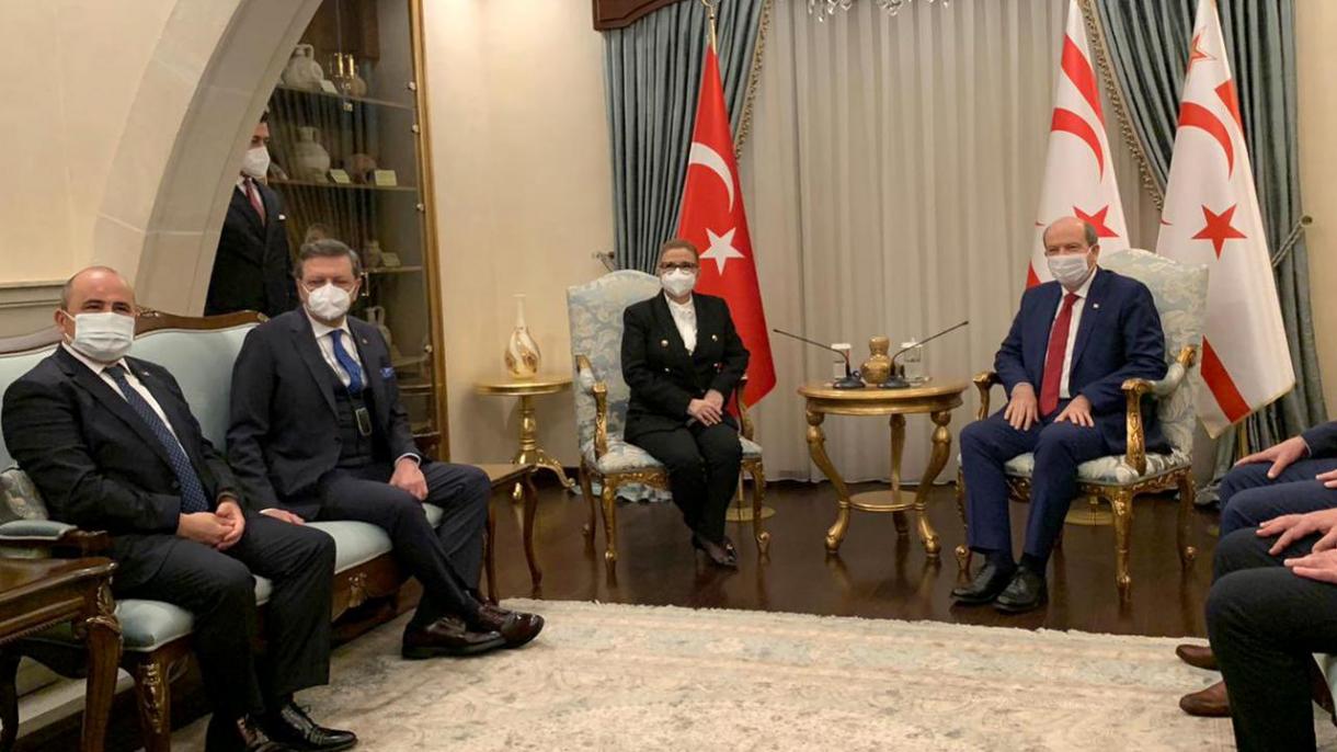 北塞总统塔塔尔接见土耳其贸易部长佩克江