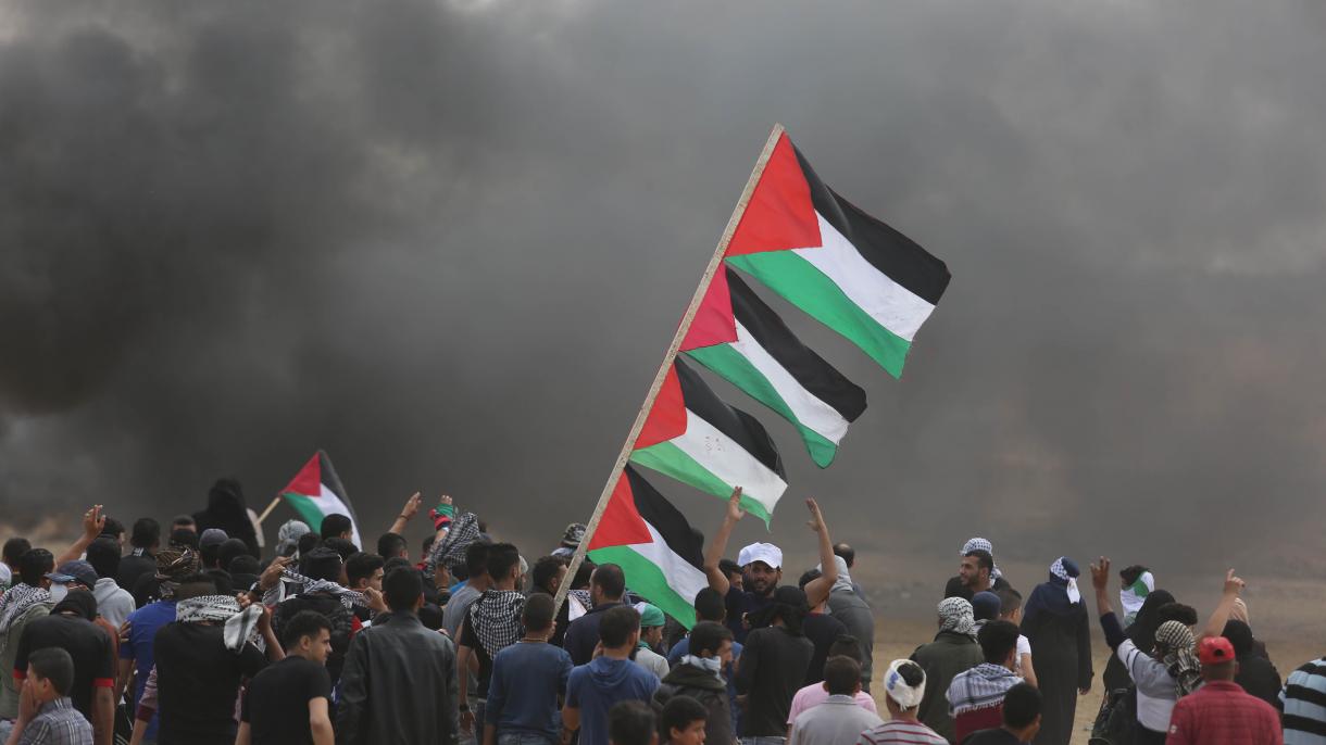 Palestinalylaryň protestleri dowam edýär