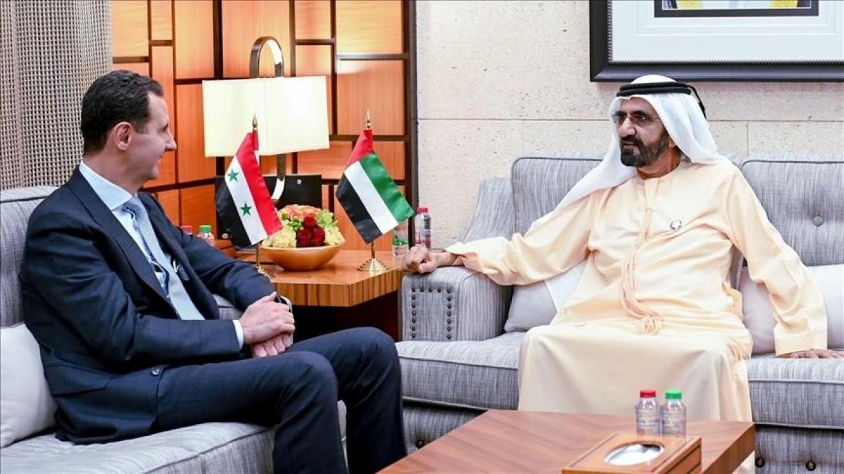 نخست‌وزیر امارات با بشار اسد دیدار و گفت‌وگو کرد