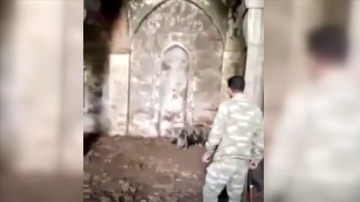 ارمنستان مسجد شهر زنگیلان را به خوکدانی تبدیل کرده بود