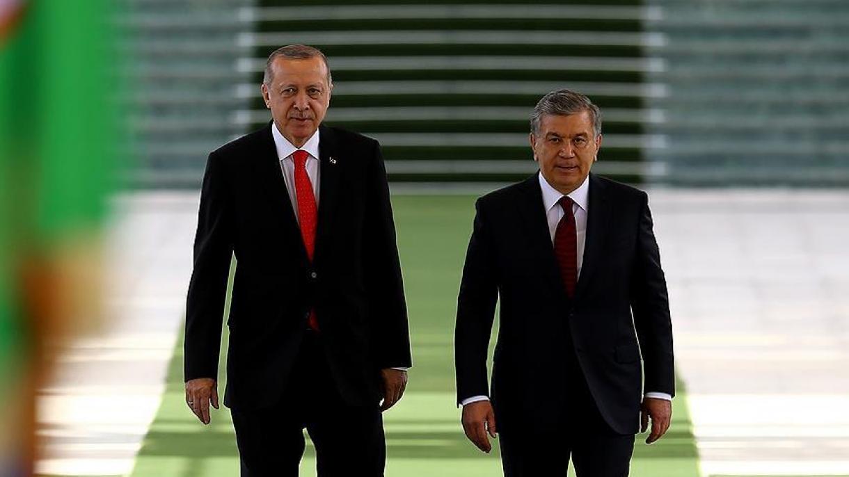 erdoghan özbékstan ziyaritini bashlidi