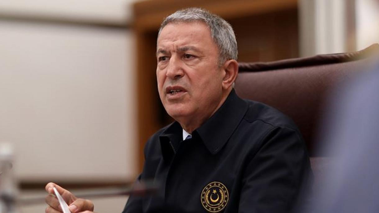 دہشت گرد تنظیم ترک افواج  پر کیمیائی ہتھیار استعمال کرنے کا الزام لگانے کے چکر میں ہے : وزیر دفاع