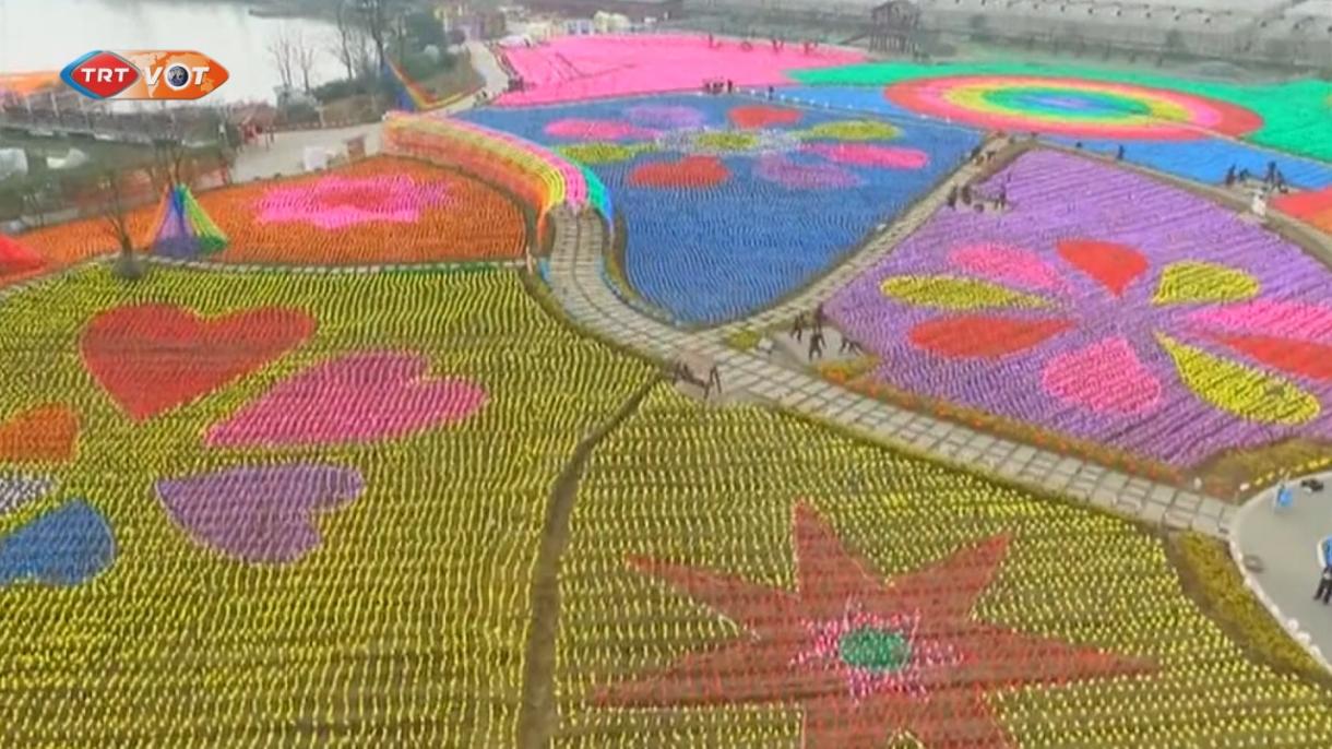 En China la primavera fue recibida con un festival colorido