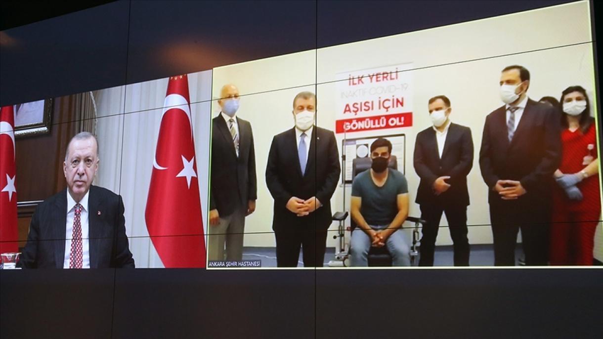 ئەردوغان: يەرلىك ۋاكسىنانىڭ ئىسمى «تۇركوۋاك» بولدى