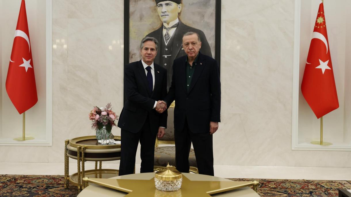 امریکہ کے وزیر خارجہ انٹونی بلنکن کی انقرہ میں صدر رجب طیب ایردوان سے ملاقات