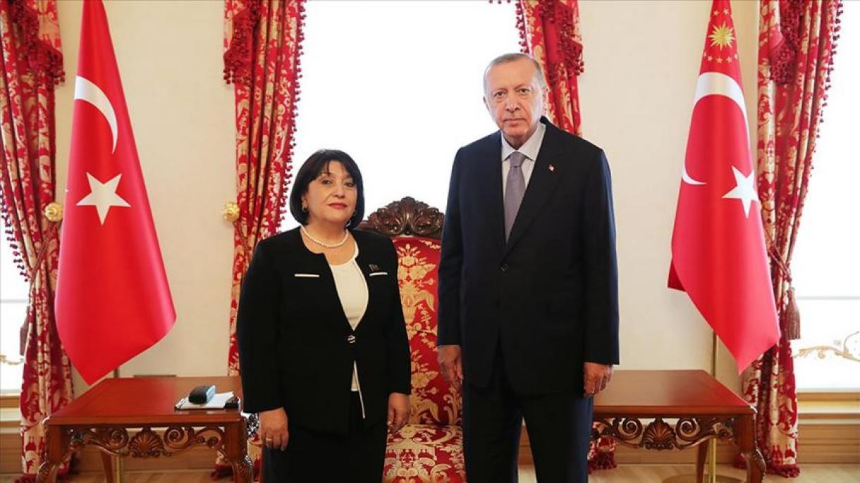 埃尔多安接见阿塞拜疆国民议会议长