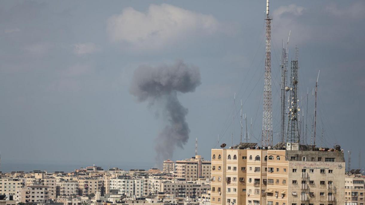 اسرائیل غزه نواری نینگ جنوبیده گی بیر منطقه نی بمباردمان قیلدی