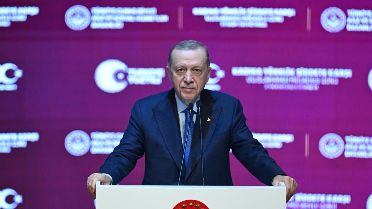 Эрдоган  Аялдарга карата зомбулукка каршы  эл аралык күрөшүү  күнү программасында сөз сүйлөдү