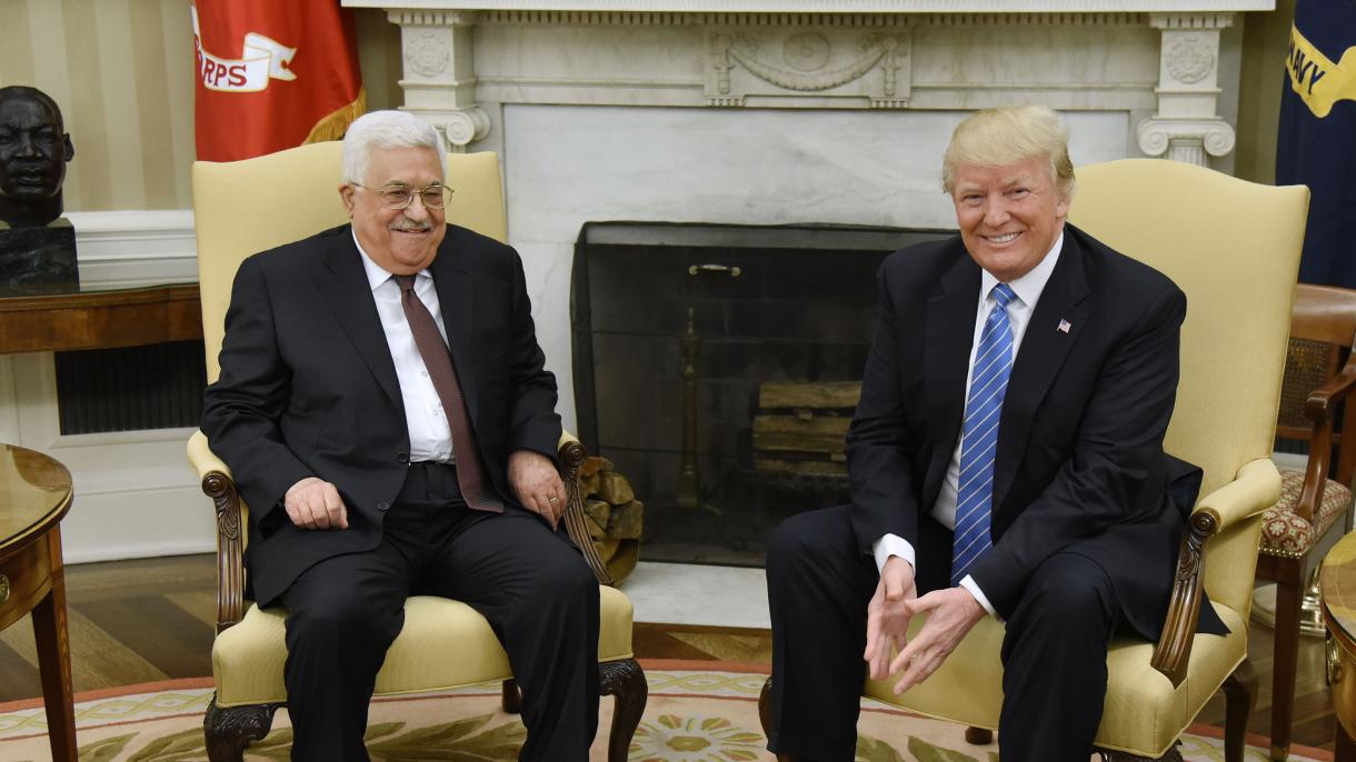 Amerika Prezidenti Donald Tramp Falastin Davlat rahbari Mahmud Abbas bilan uchrashdi
