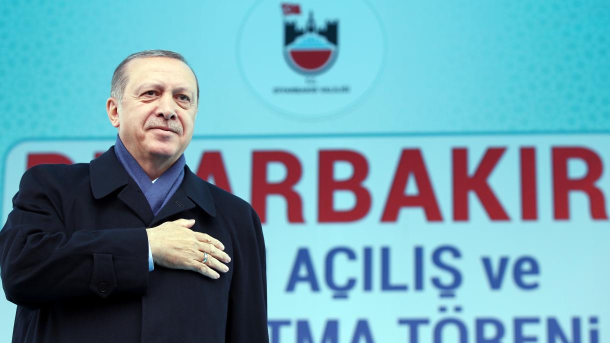O πρόεδρος της Δημοκρατίας Ερντογάν στο Ντιγιάρμπακιρ