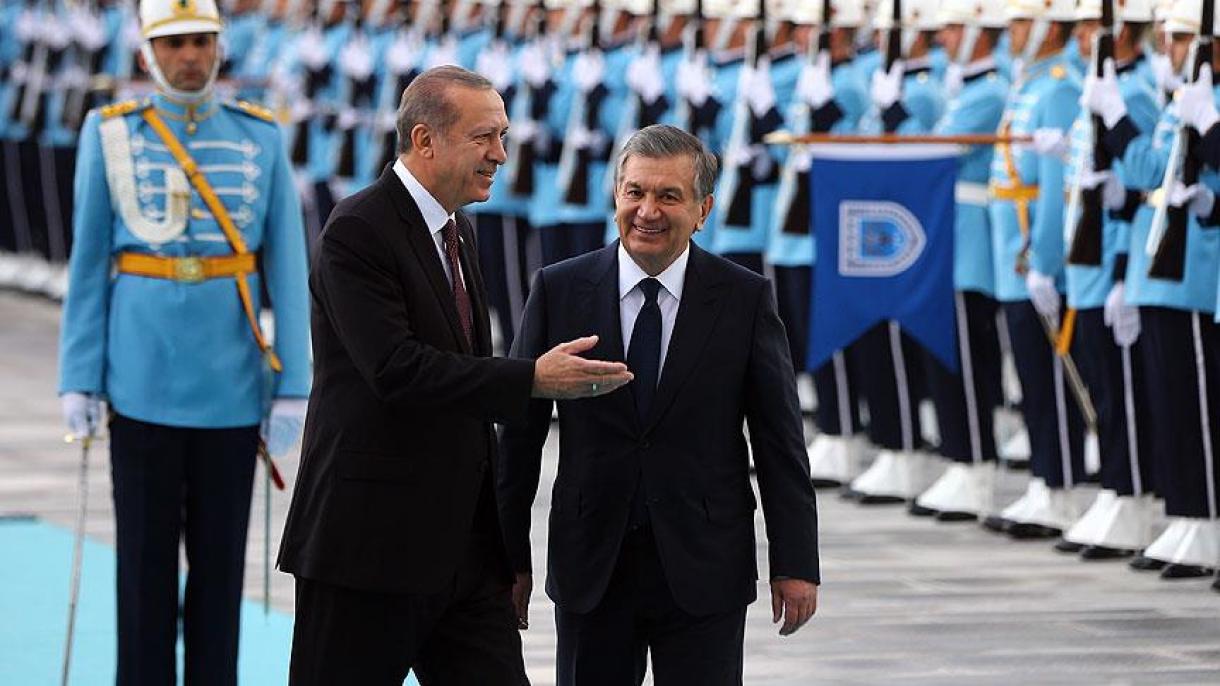 استقبال رسمی اردوغان از رئیس جمهور ازبکستان