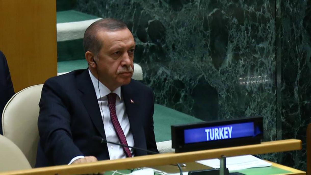 Preşedintele Erdoğan la tribuna Adunarii Generale ONU