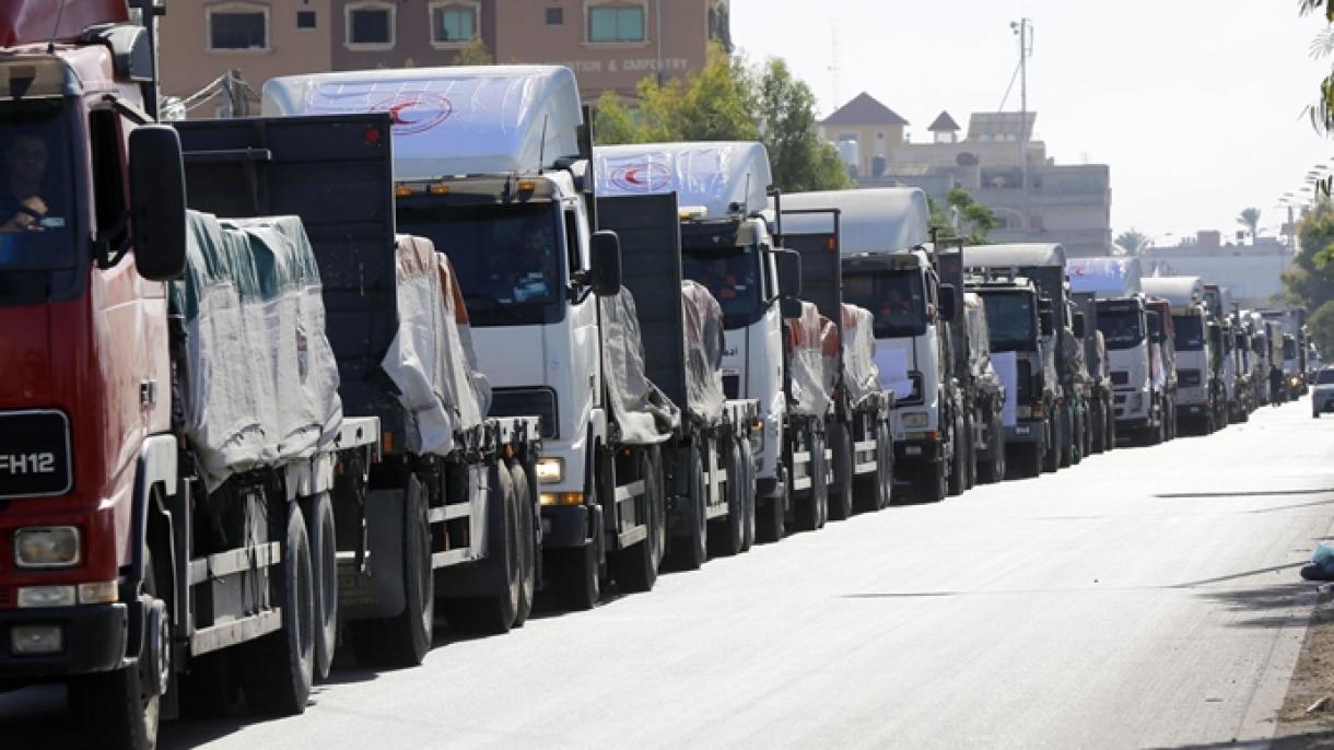 巴勒斯坦红新月会：又有59辆救援卡车进入加沙