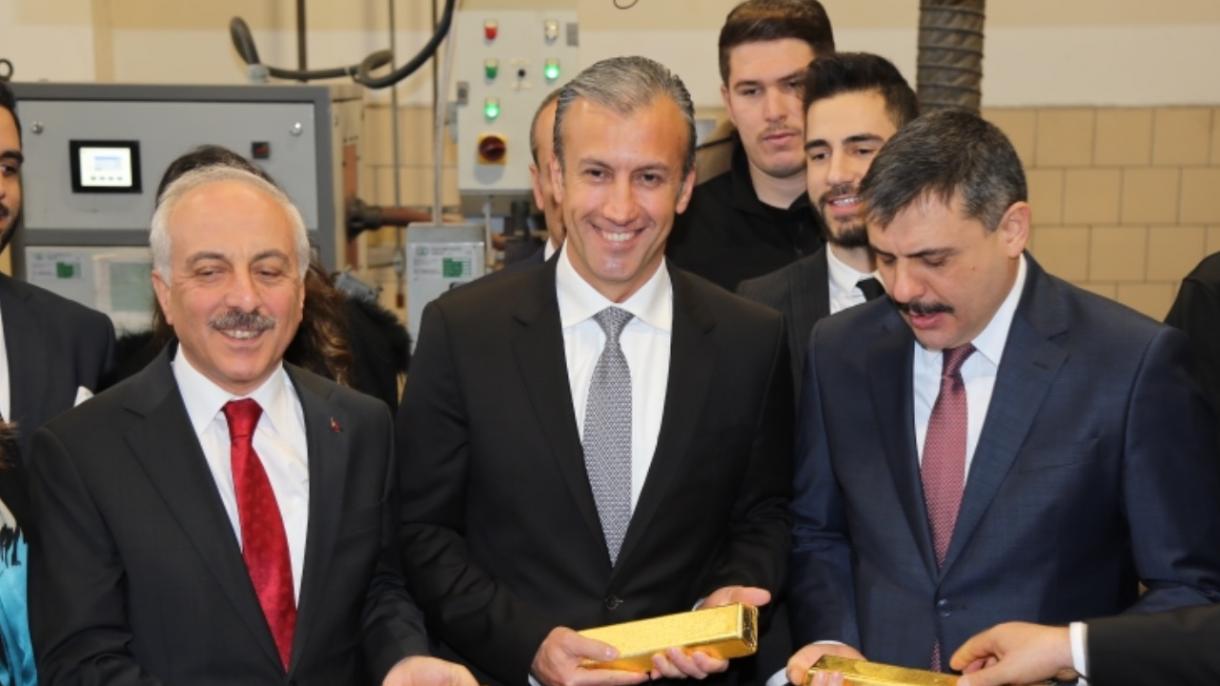 O ministro venezuelano da Economia está em Çorum para visitar uma refinaria de ouro