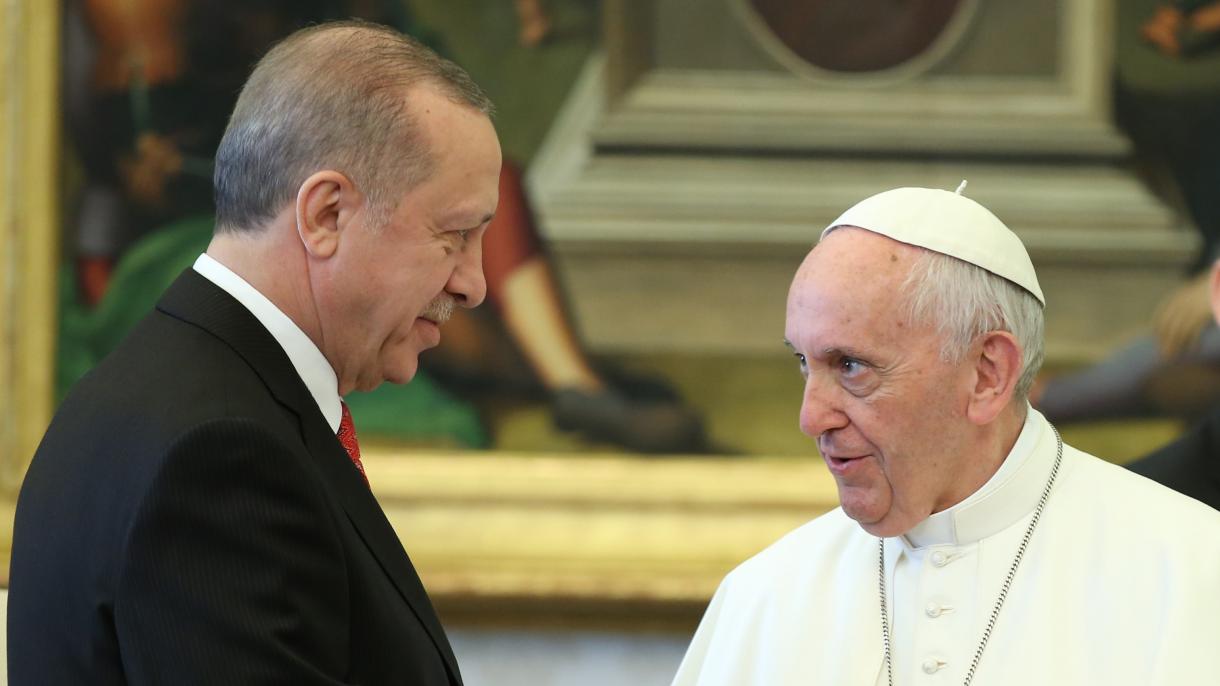 اردوغان و پاپ فرانسیس درباره حملات اسرائیل به فلسطین مشوره کردند
