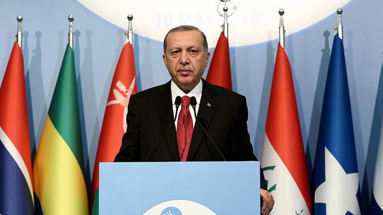 نشست خبری اردوغان با دبیر کل سازمان همکاری اسلامی و نخست وزیر فلسطین