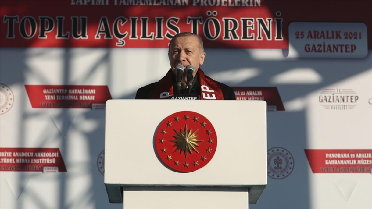 Эрдоган Газиантептеги  ачылуу аземине катышты
