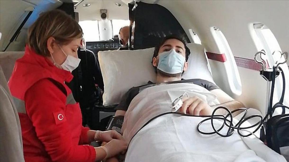 انتقال یک دانشجوی تورک مریض ریوی از روسیه به تورکیه