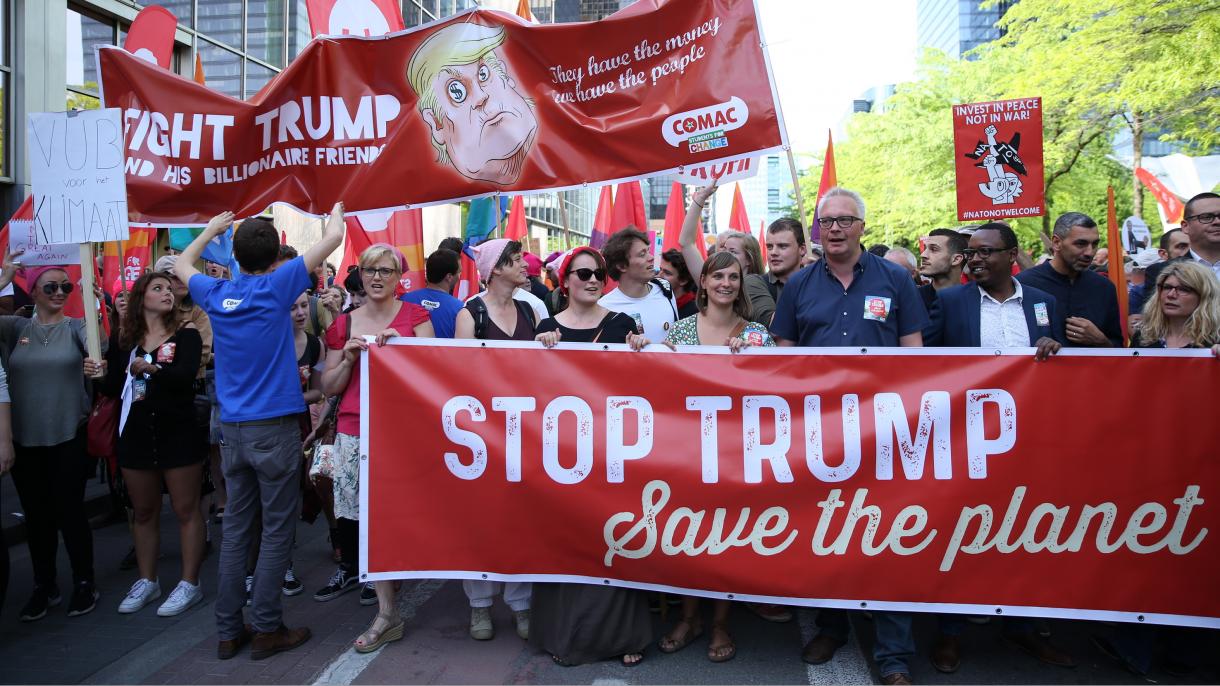 Хилади протестираха Тръмп в Брюксел