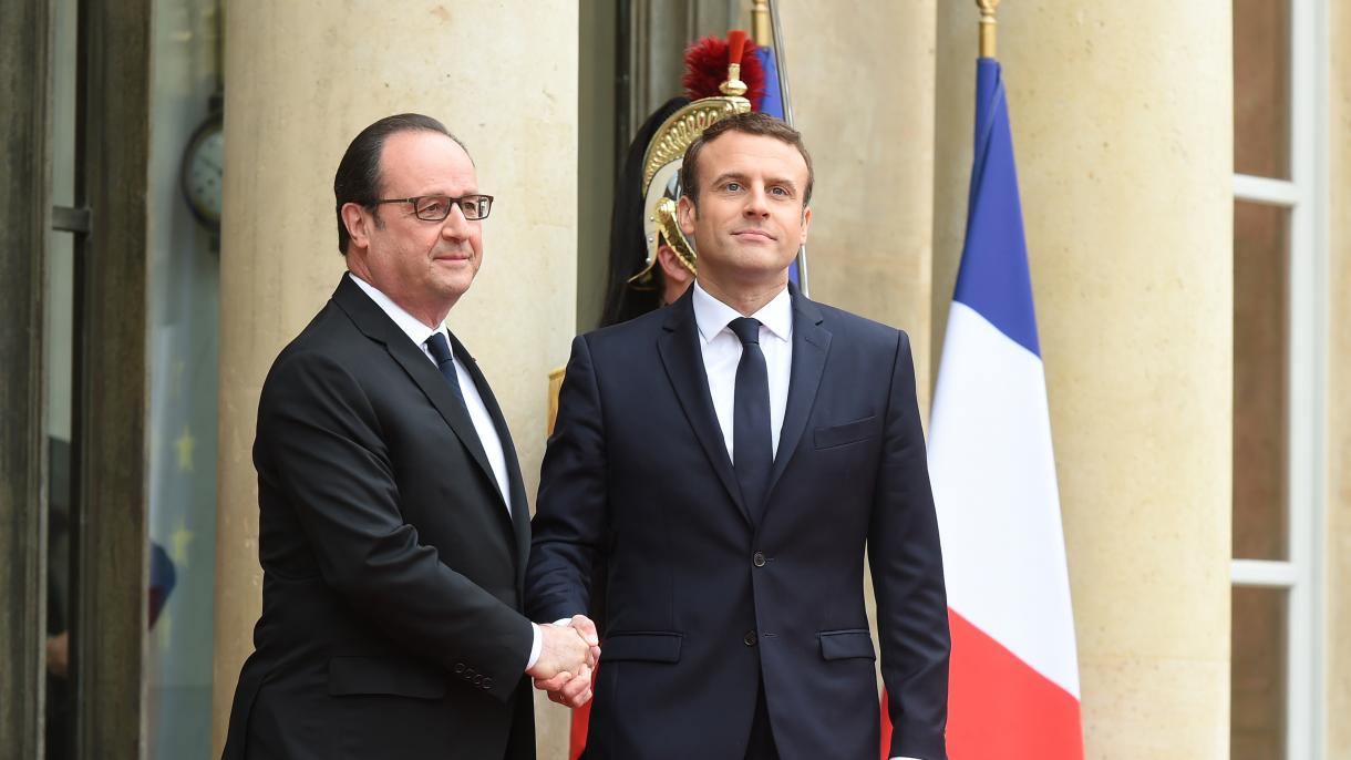 Macron cerimonia di consegna della presienziale