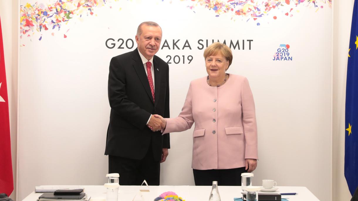 Erdogan recebeu a chanceler alemã Merkel