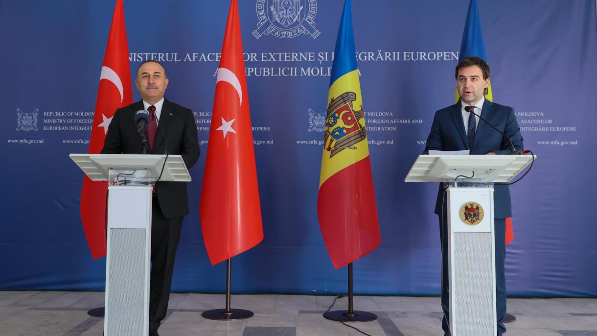 Çavuşoğlu a susținut o conferință de presă comună cu viceprim-ministrul Republicii Moldova