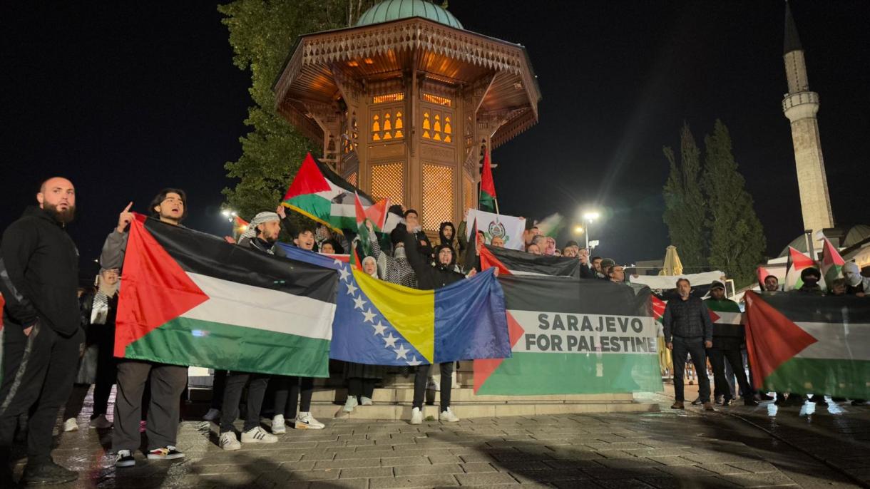 تظاهرات حمایت از فلسطین در بوسنی و هرزگوین